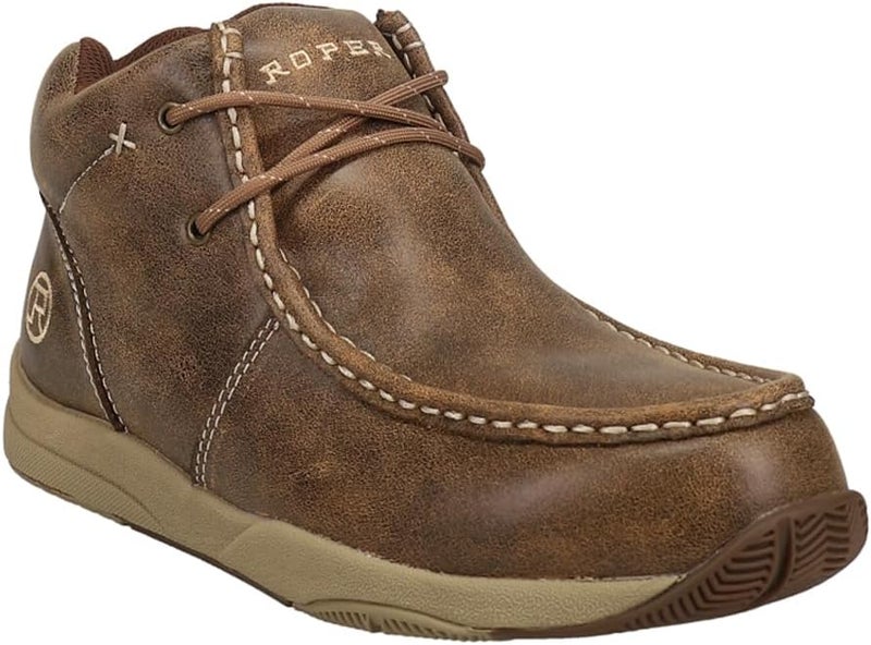 ROPER Mens Clearcut Round Toe Chukka Casual Boots Ankle - Brown - Image 2
